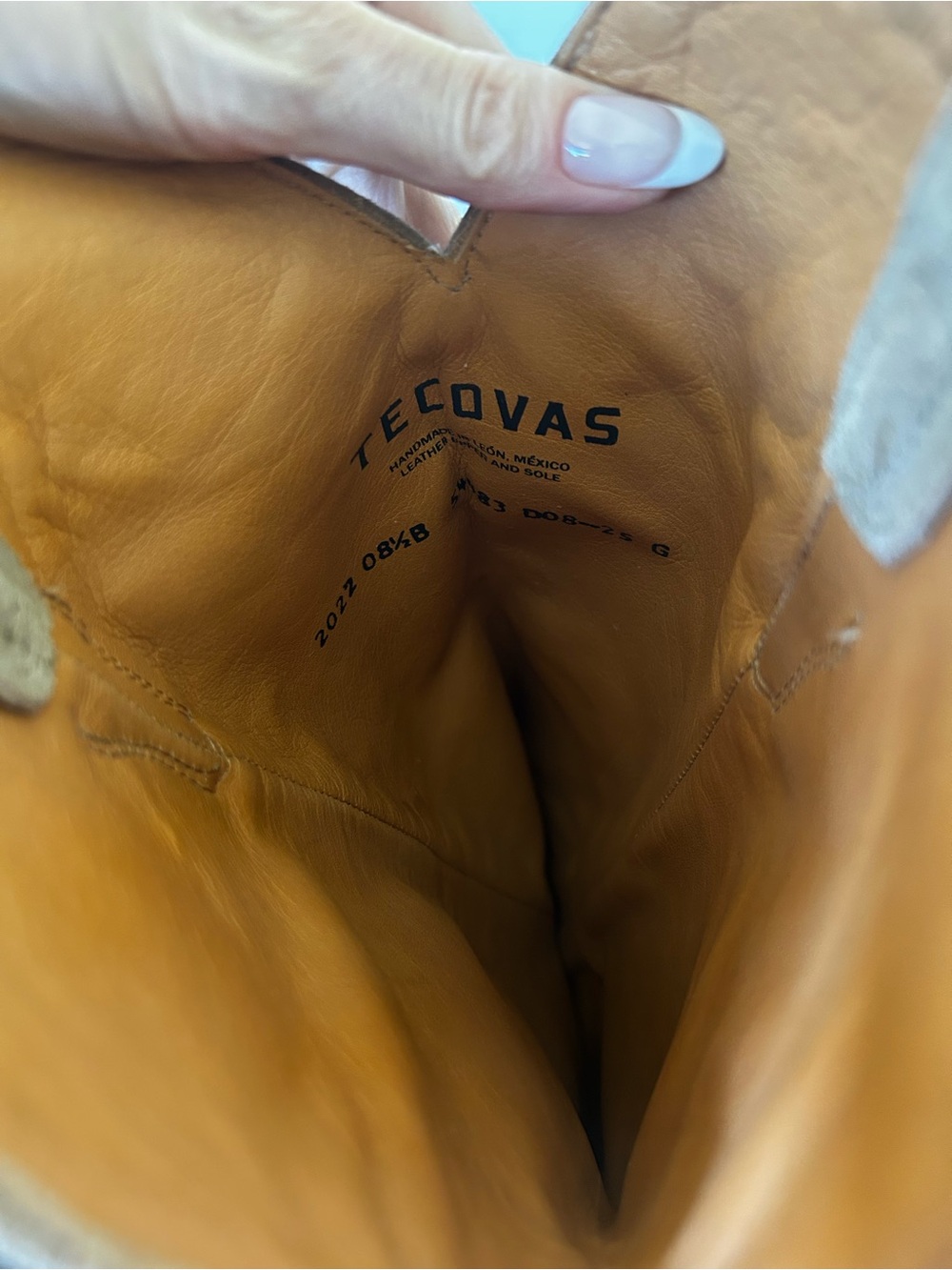 Tecova Abby Driftwood Suede Western Boots - Picture 8 of 11